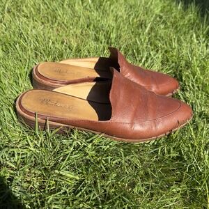 Madewell The Frances Flats Women's US 8 Burnished Mahogany Leather Loafer Mule